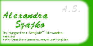 alexandra szajko business card